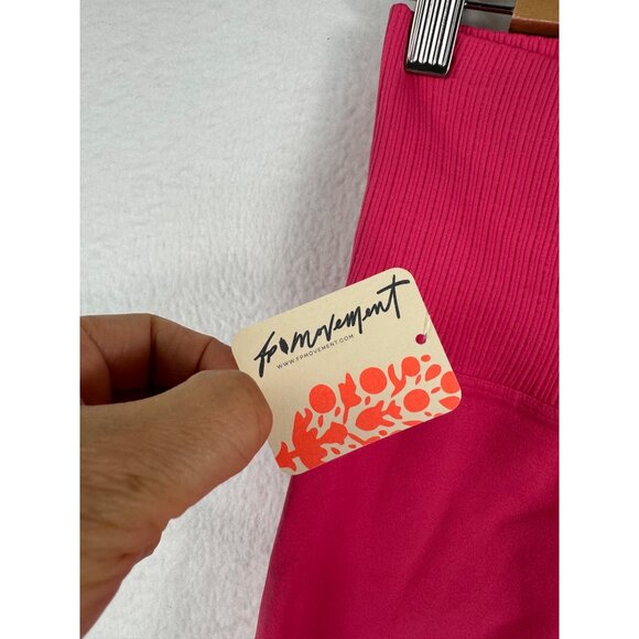 Free People movement High-Rise 7/8 Length Good Karma Leggings Pink sz M/L - Picture 2 of 9